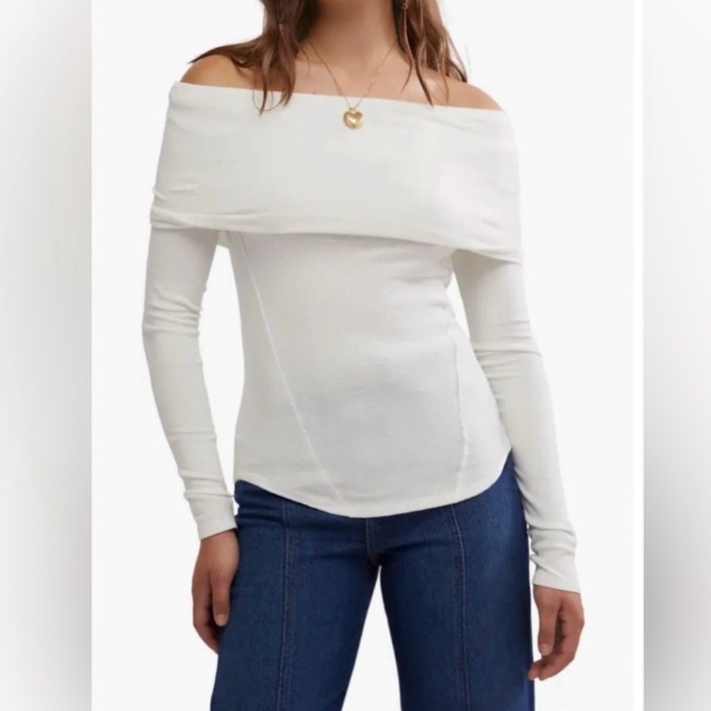 We The Free Off-Shoulder White Top